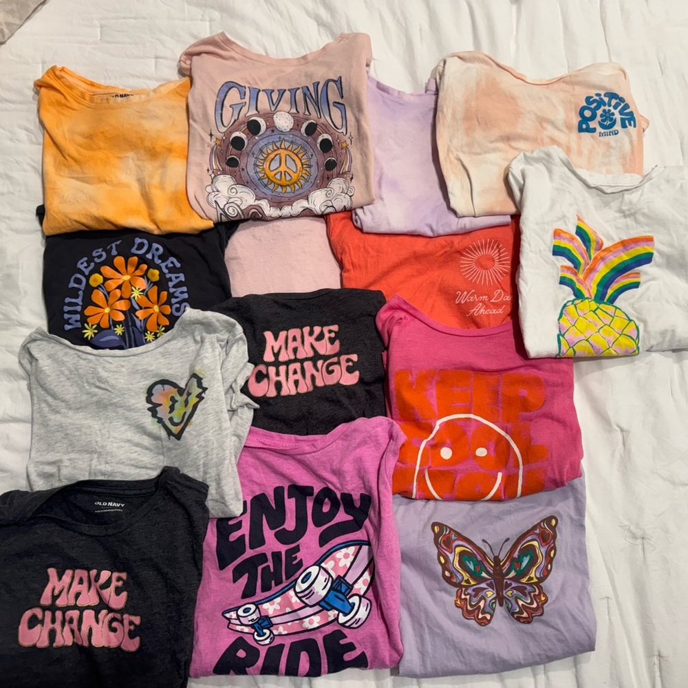 Old navy girls kids t-shirt lot large